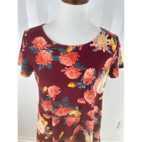 FRENCH GREY Multicolor Floral Print Short Sleeve Tunic - Picture 5 of 8